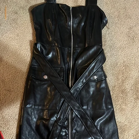 chinese dress ladies CHOOSE ME FAUX LEATHER ZIP UP MINI DRESS – AKIRA main image 0
